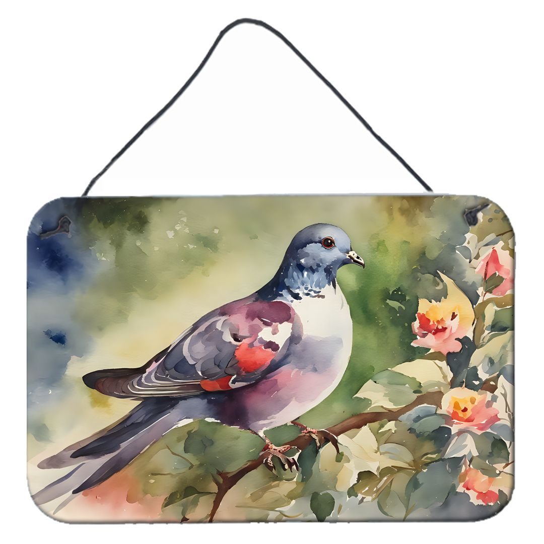 NEW Pigeon Wall or Door Hanging Prints Aluminum Metal Sign Kitchen Wall Bar Bathroom Plaque Home Decor, 8HX12W, Multicolor