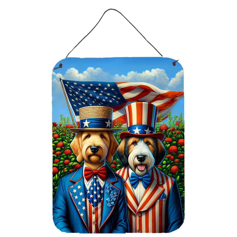 NEW All American Otterhound Wall or Door Hanging Prints Aluminum Metal Sign Kitchen Wall Bar Bathroom Plaque Home Decor Front Door Plaque, 12x16, Multicolor