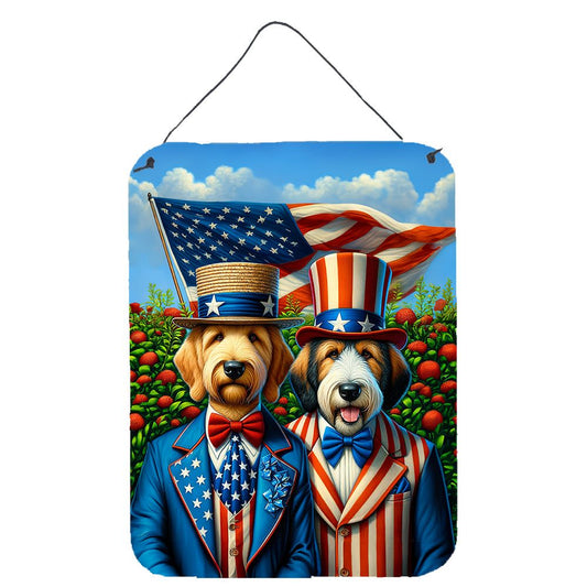 NEW All American Otterhound Wall or Door Hanging Prints Aluminum Metal Sign Kitchen Wall Bar Bathroom Plaque Home Decor Front Door Plaque, 12x16, Multicolor