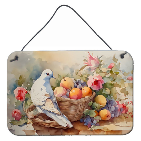 NEW Dove Wall or Door Hanging Prints Aluminum Metal Sign Kitchen Wall Bar Bathroom Plaque Home Decor, 8HX12W, Multicolor