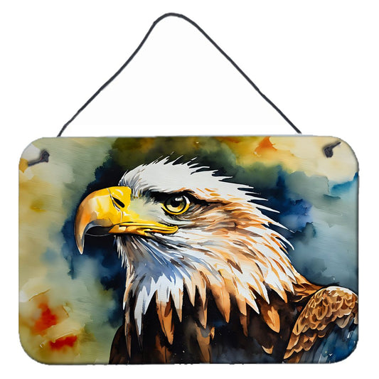 NEW Eagle Wall or Door Hanging Prints Aluminum Metal Sign Kitchen Wall Bar Bathroom Plaque Home Decor, 8HX12W, Multicolor