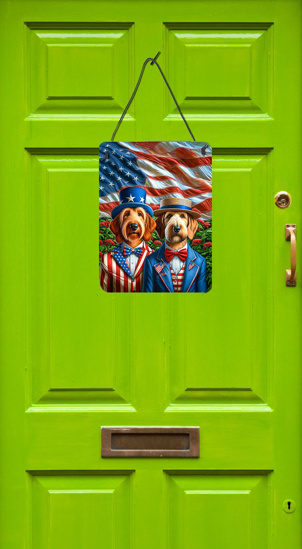 NEW All American Otterhound Wall or Door Hanging Prints Aluminum Metal Sign Kitchen Wall Bar Bathroom Plaque Home Decor Front Door Plaque, 12x16, Multicolor