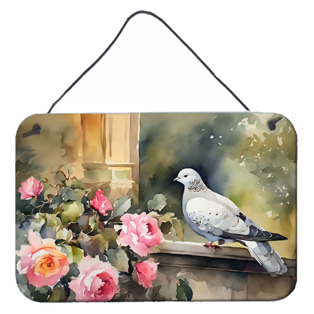 NEW Pigeon Wall or Door Hanging Prints Aluminum Metal Sign Kitchen Wall Bar Bathroom Plaque Home Decor, 8HX12W, Multicolor