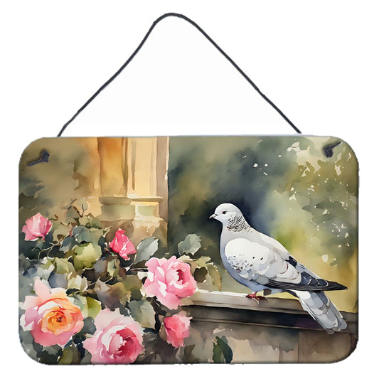 NEW Pigeon Wall or Door Hanging Prints Aluminum Metal Sign Kitchen Wall Bar Bathroom Plaque Home Decor, 8HX12W, Multicolor
