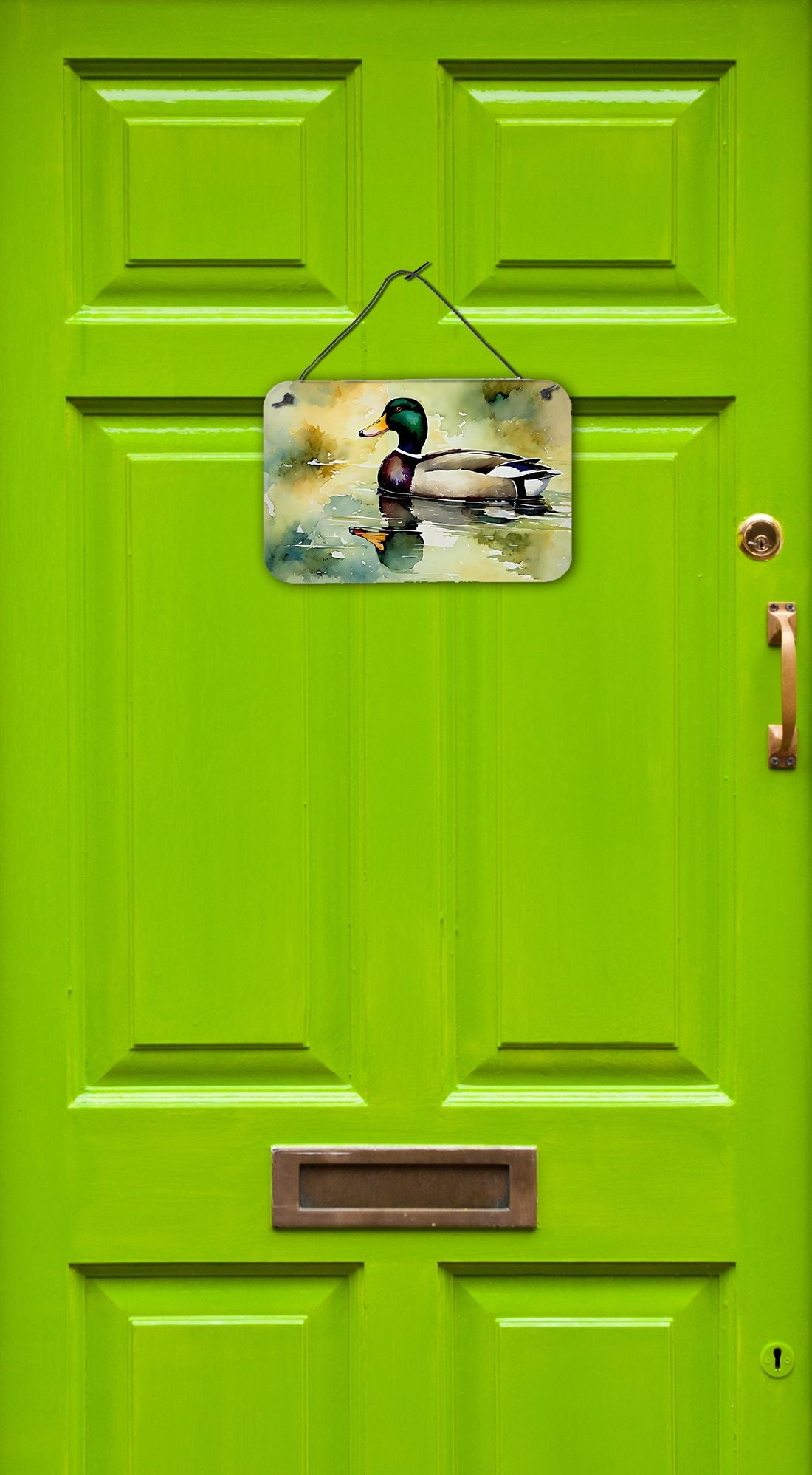 NEW Mallard Wall or Door Hanging Prints Aluminum Metal Sign Kitchen Wall Bar Bathroom Plaque Home Decor, 8HX12W, Multicolor