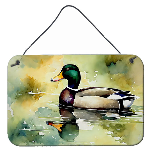 NEW Mallard Wall or Door Hanging Prints Aluminum Metal Sign Kitchen Wall Bar Bathroom Plaque Home Decor, 8HX12W, Multicolor