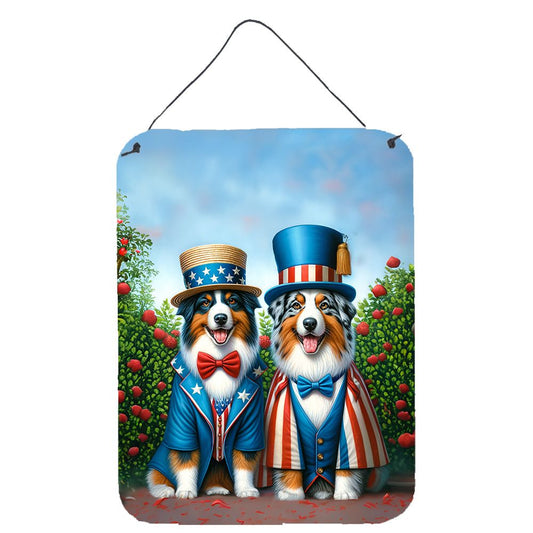 NEW All American Australian Shepherd Wall or Door Hanging Prints Aluminum Metal Sign Kitchen Wall Bar Bathroom Plaque Home Decor Front Door Plaque, 12x16, Multicolor