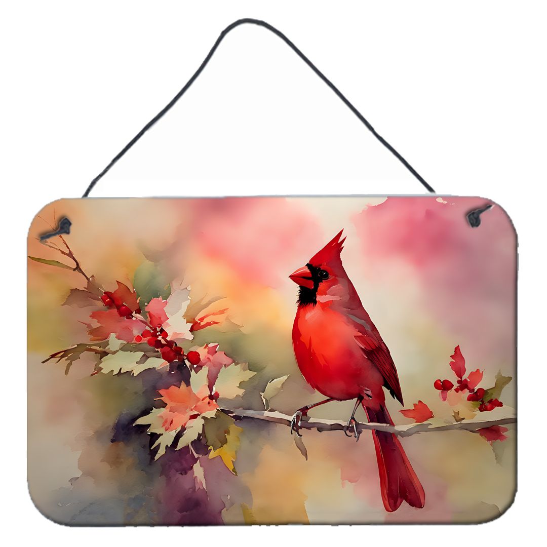 NEW Cardinal Wall or Door Hanging Prints Aluminum Metal Sign Kitchen Wall Bar Bathroom Plaque Home Decor, 8HX12W, Multicolor
