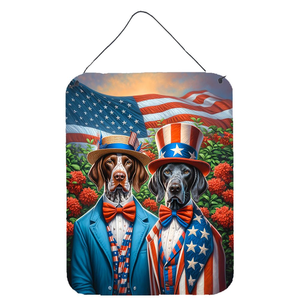 NEW All American Pointer Wall or Door Hanging Prints Aluminum Metal Sign Kitchen Wall Bar Bathroom Plaque Home Decor Front Door Plaque, 12x16, Multicolor