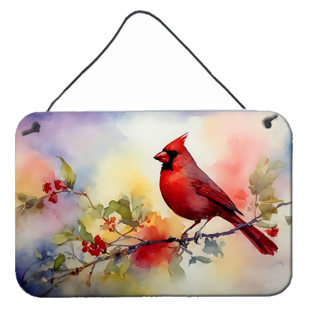 NEW Cardinal Wall or Door Hanging Prints Aluminum Metal Sign Kitchen Wall Bar Bathroom Plaque Home Decor, 8HX12W, Multicolor