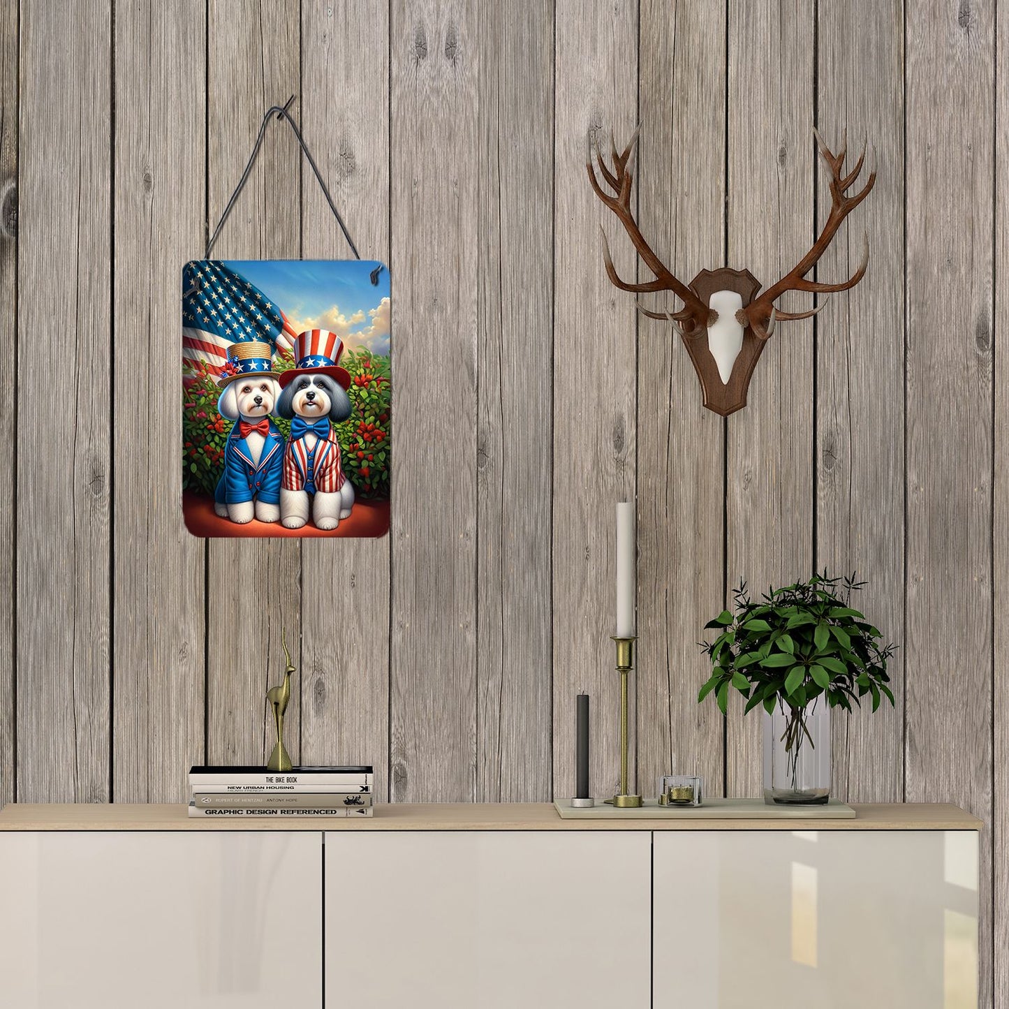 NEW All American Havanese Wall or Door Hanging Prints Aluminum Metal Sign Kitchen Wall Bar Bathroom Plaque Home Decor Front Door Plaque, 12x16, Multicolor