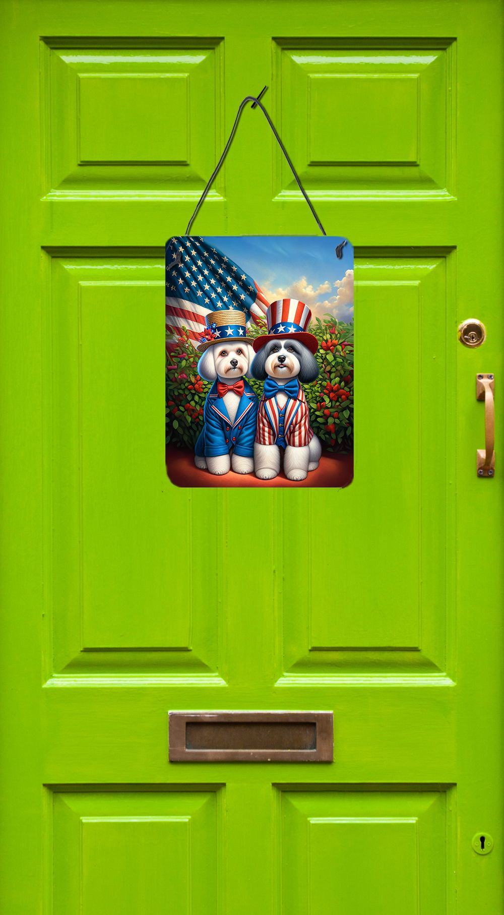 NEW All American Havanese Wall or Door Hanging Prints Aluminum Metal Sign Kitchen Wall Bar Bathroom Plaque Home Decor Front Door Plaque, 12x16, Multicolor