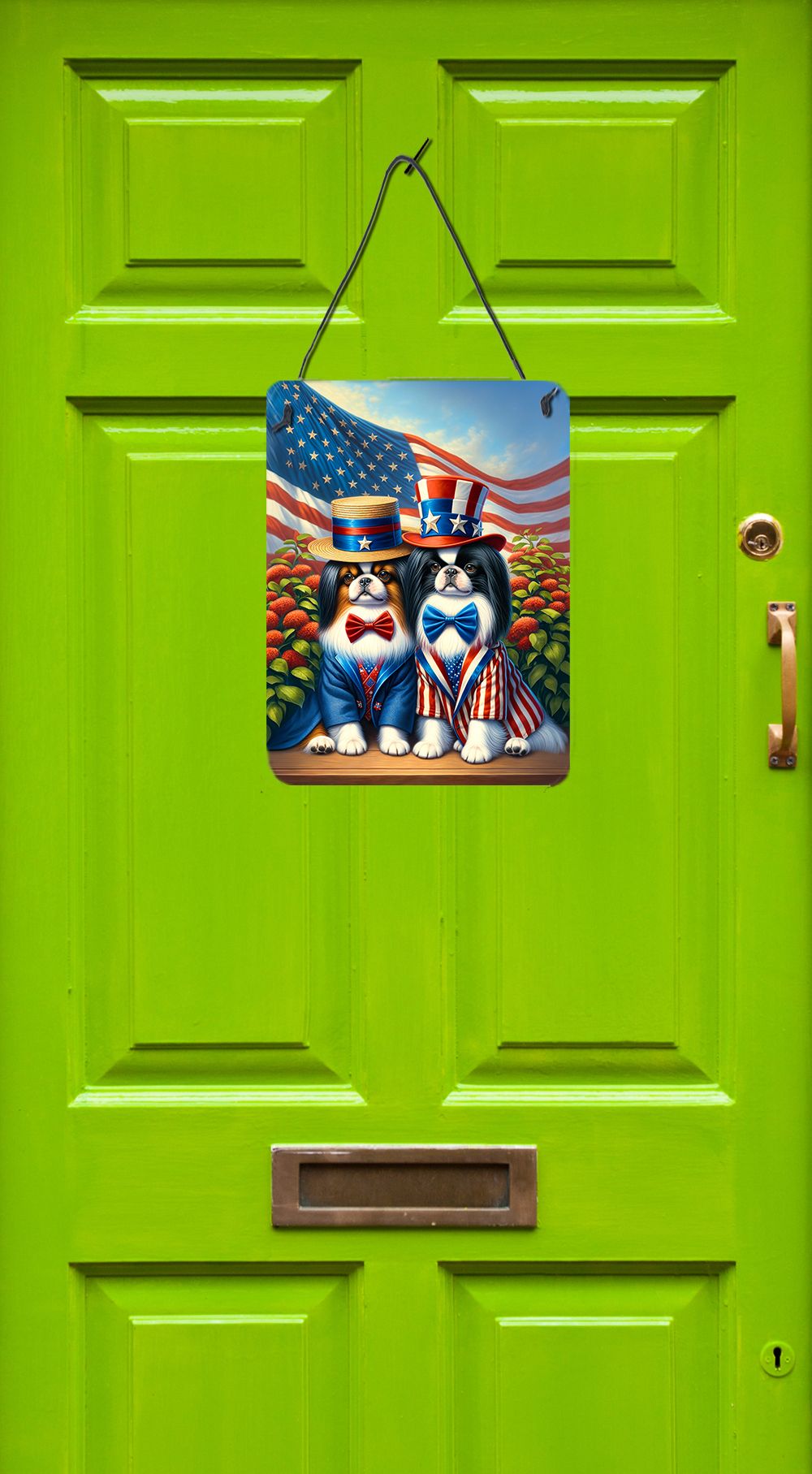 NEW All American Japanese Chin Wall or Door Hanging Prints Aluminum Metal Sign Kitchen Wall Bar Bathroom Plaque Home Decor Front Door Plaque, 12x16, Multicolor