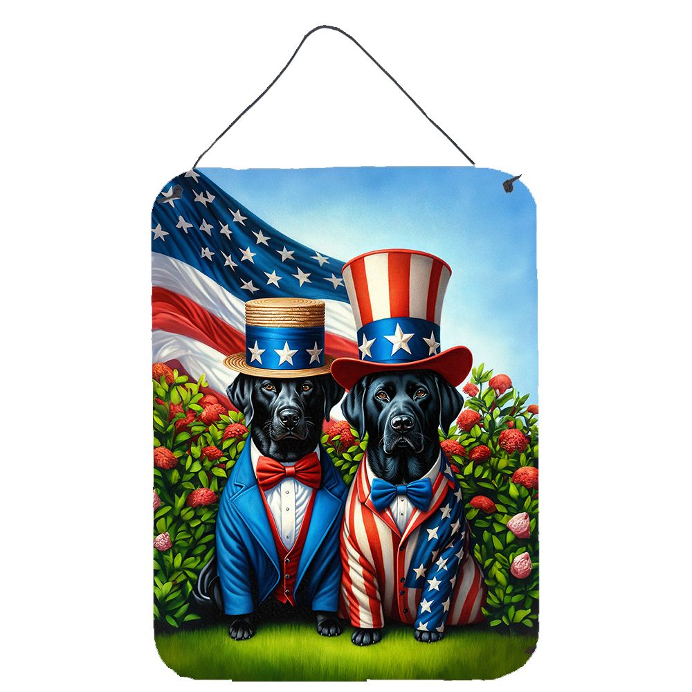 NEW All American Labrador Retriever Wall or Door Hanging Prints Aluminum Metal Sign Kitchen Wall Bar Bathroom Plaque Home Decor Front Door Plaque, 12x16, Multicolor