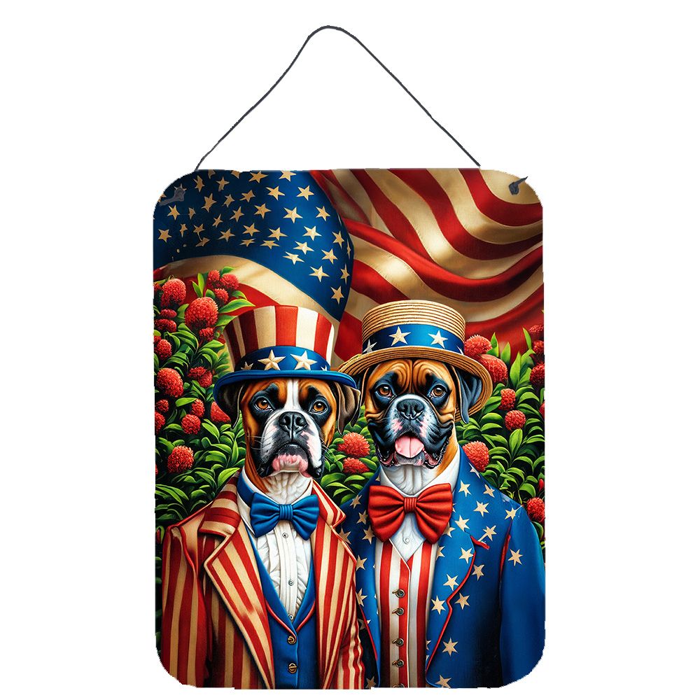 NEW All American Boxer Wall or Door Hanging Prints Aluminum Metal Sign Kitchen Wall Bar Bathroom Plaque Home Decor Front Door Plaque, 12x16, Multicolor