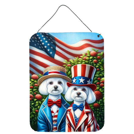 NEW All American Maltese Wall or Door Hanging Prints Aluminum Metal Sign Kitchen Wall Bar Bathroom Plaque Home Decor Front Door Plaque, 12x16, Multicolor