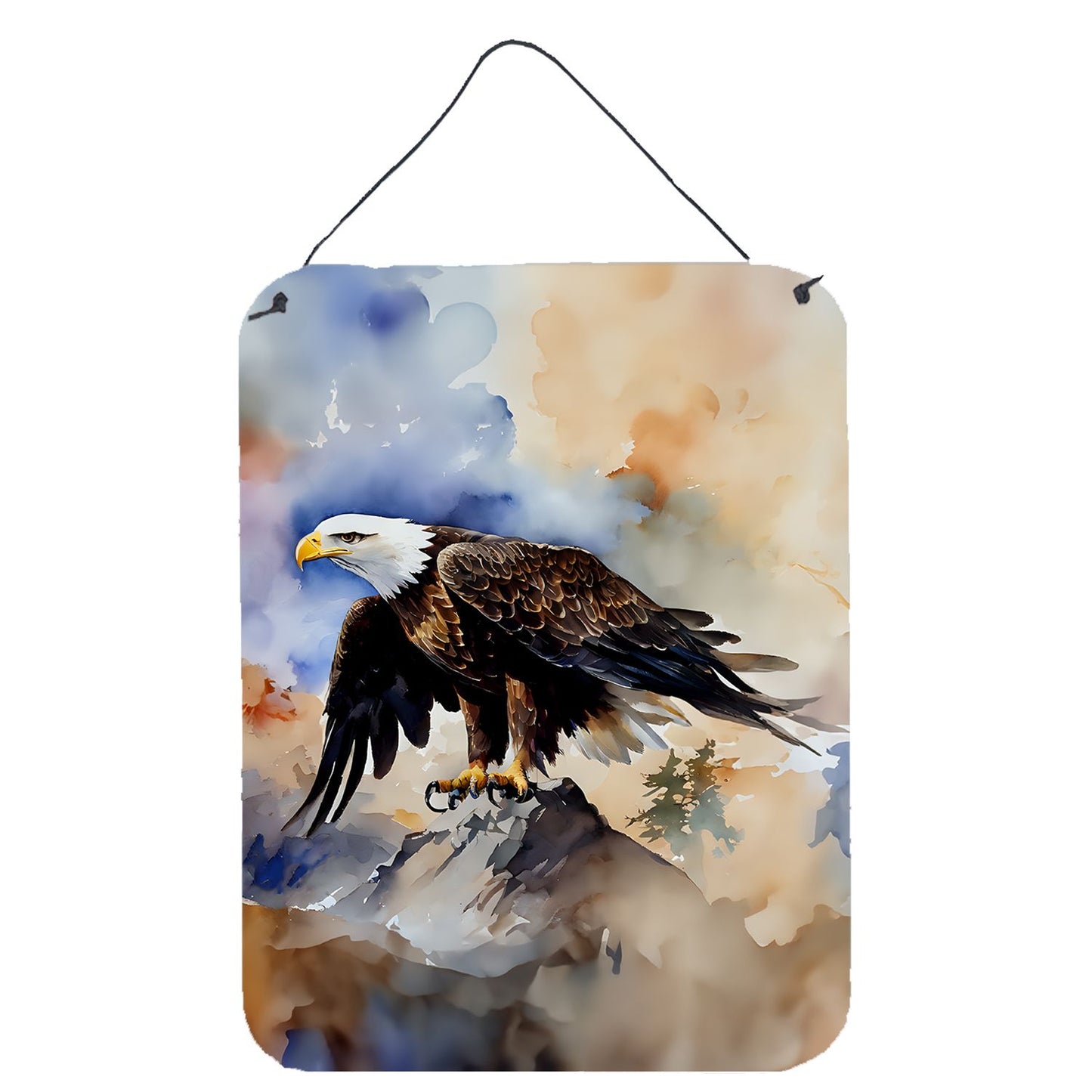 NEW Eagle Wall or Door Hanging Prints Aluminum Metal Sign Kitchen Wall Bar Bathroom Plaque Home Decor Front Door Plaque, 12x16, Multicolor