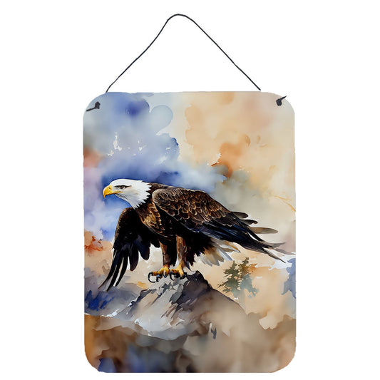 NEW Eagle Wall or Door Hanging Prints Aluminum Metal Sign Kitchen Wall Bar Bathroom Plaque Home Decor Front Door Plaque, 12x16, Multicolor