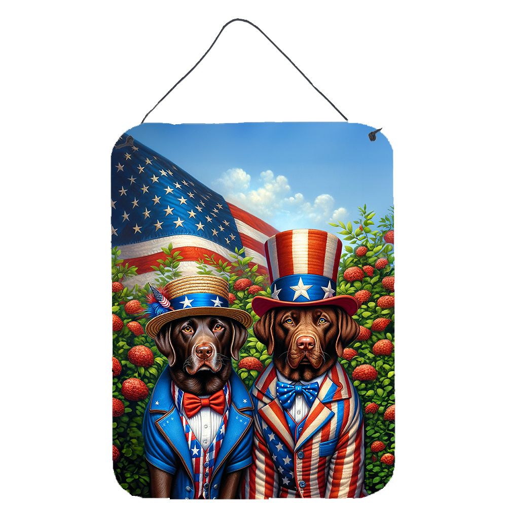 NEW All American Labrador Retriever Wall or Door Hanging Prints Aluminum Metal Sign Kitchen Wall Bar Bathroom Plaque Home Decor Front Door Plaque, 12x16, Multicolor
