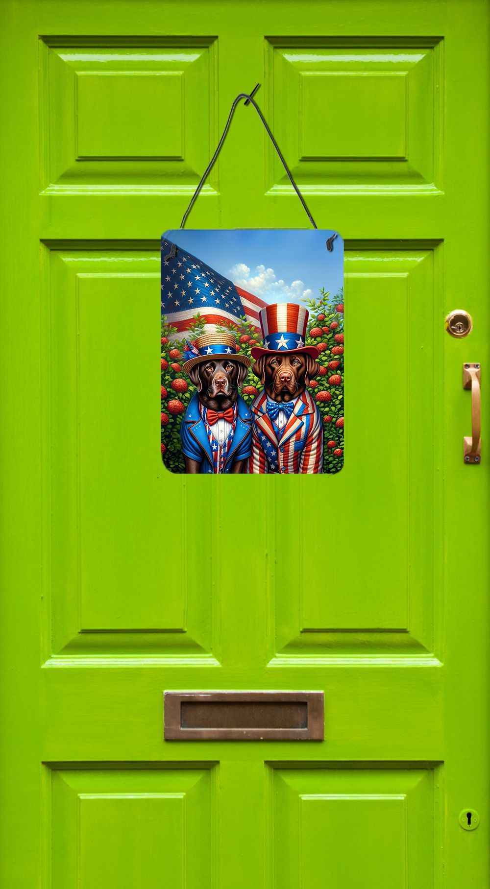 NEW All American Labrador Retriever Wall or Door Hanging Prints Aluminum Metal Sign Kitchen Wall Bar Bathroom Plaque Home Decor Front Door Plaque, 12x16, Multicolor