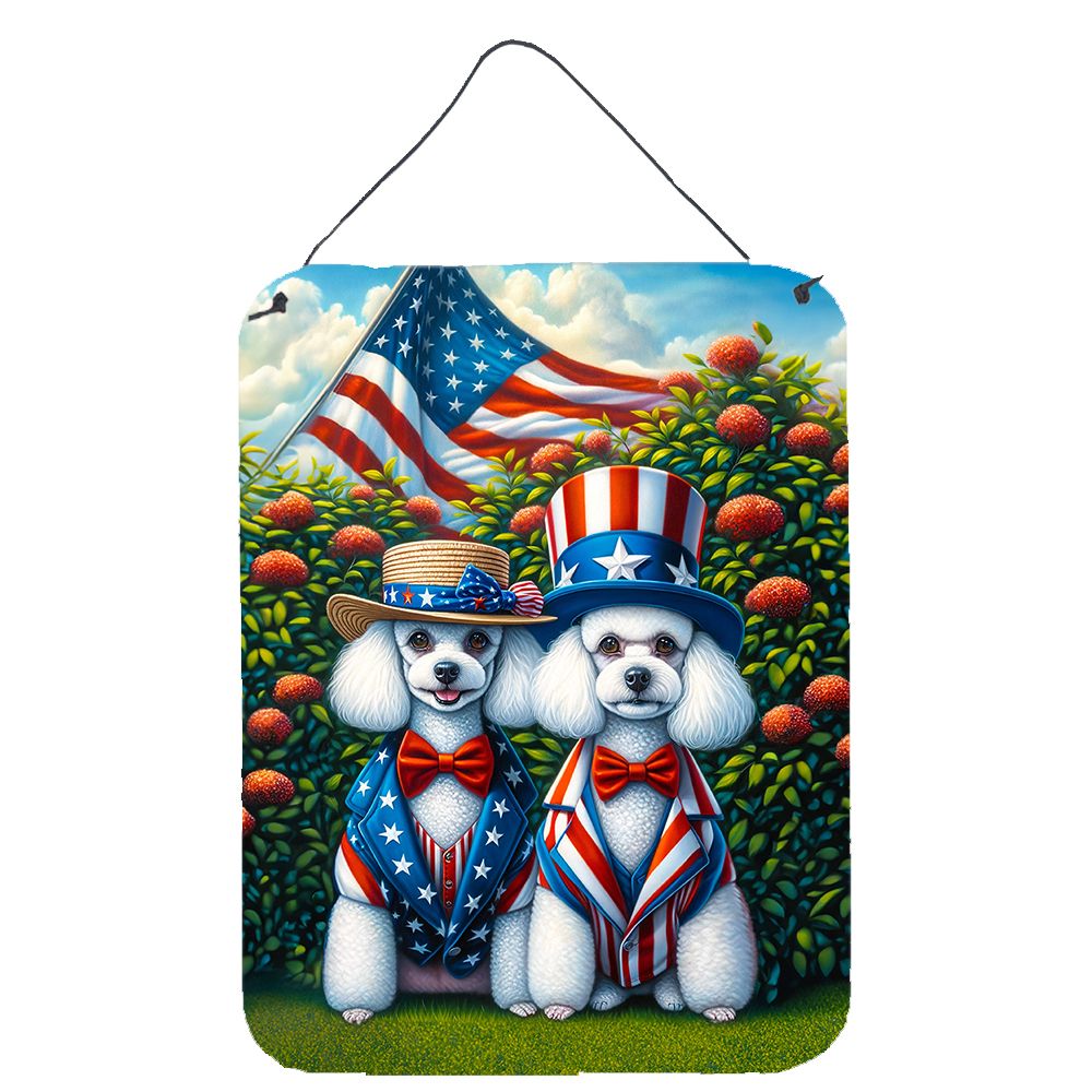 NEW All American Poodle Wall or Door Hanging Prints Aluminum Metal Sign Kitchen Wall Bar Bathroom Plaque Home Decor Front Door Plaque, 12x16, Multicolor