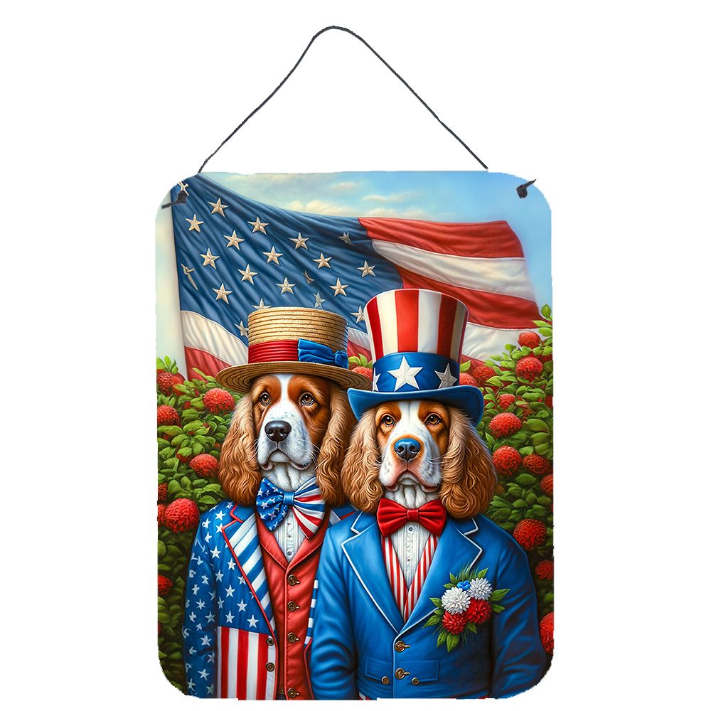 NEW All American Clumber Spaniel Wall or Door Hanging Prints Aluminum Metal Sign Kitchen Wall Bar Bathroom Plaque Home Decor Front Door Plaque, 12x16, Multicolor