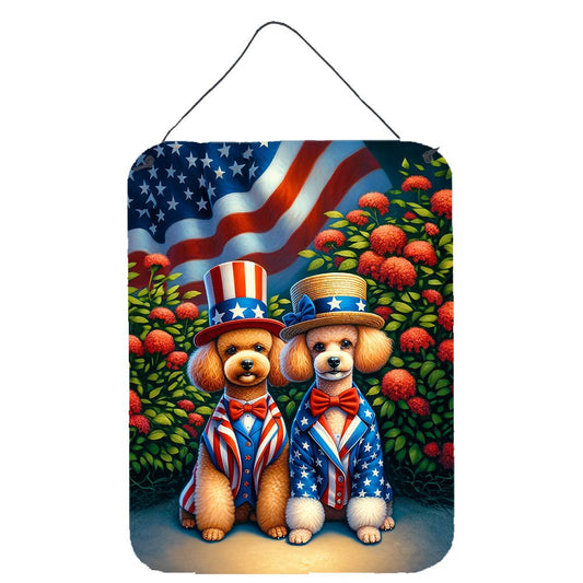NEW All American Poodle Wall or Door Hanging Prints Aluminum Metal Sign Kitchen Wall Bar Bathroom Plaque Home Decor Front Door Plaque, 12x16, Multicolor